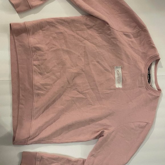 Women's Pink Crewneck Sweatshirt "elevate" - Picture 1 of 2